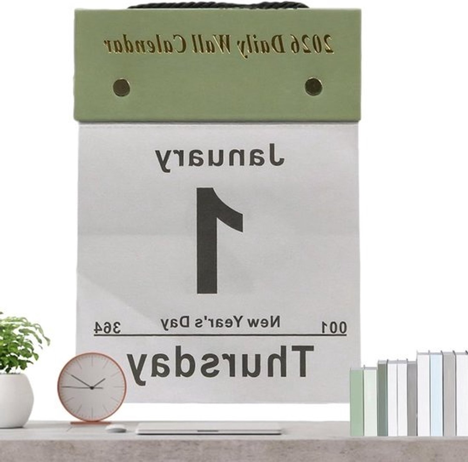Dagkalender 2026 - Wandplanner - Afspraken plannen - Modern kunstontwerp - 365 Dagen - Neutrale tinten