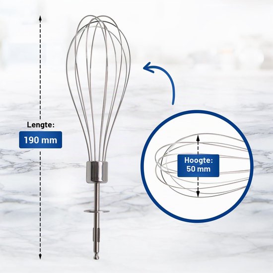Roerstaaf mixer opzetstuk 190 x 50 mm vervanging voor BR64189652 staaf — afbeelding 3
