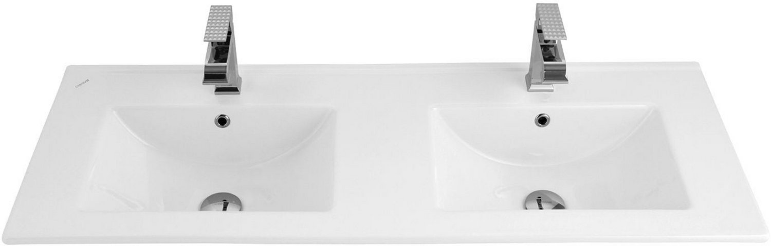 Creavit Keramische Wastafel Dubbel (46 × 120 cm) - Wit