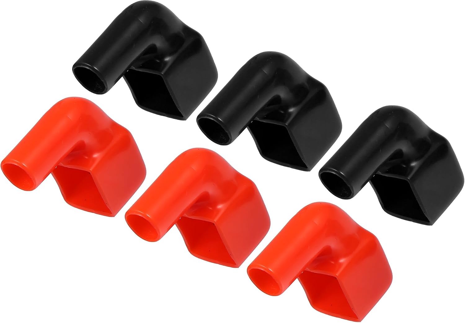 Batterij terminal isolatiehoezen 40mm - PVC rood zwart - universeel geschikt voor auto en motorfiets - 3 stuks - ServiceTopper