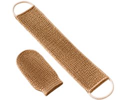 Bluscha® - Scrub Set - Sisal - 100% Biologisch - Washand - Rug Scrubber - Jutten - Jute - Glove - Hamam - Turkse Sauna - Douche - Peeling - Washandje - Scrubhandschoen - Bad - Shower - Massage - Massagehandschoen - Hammam - Shower - Anti Cellulitis