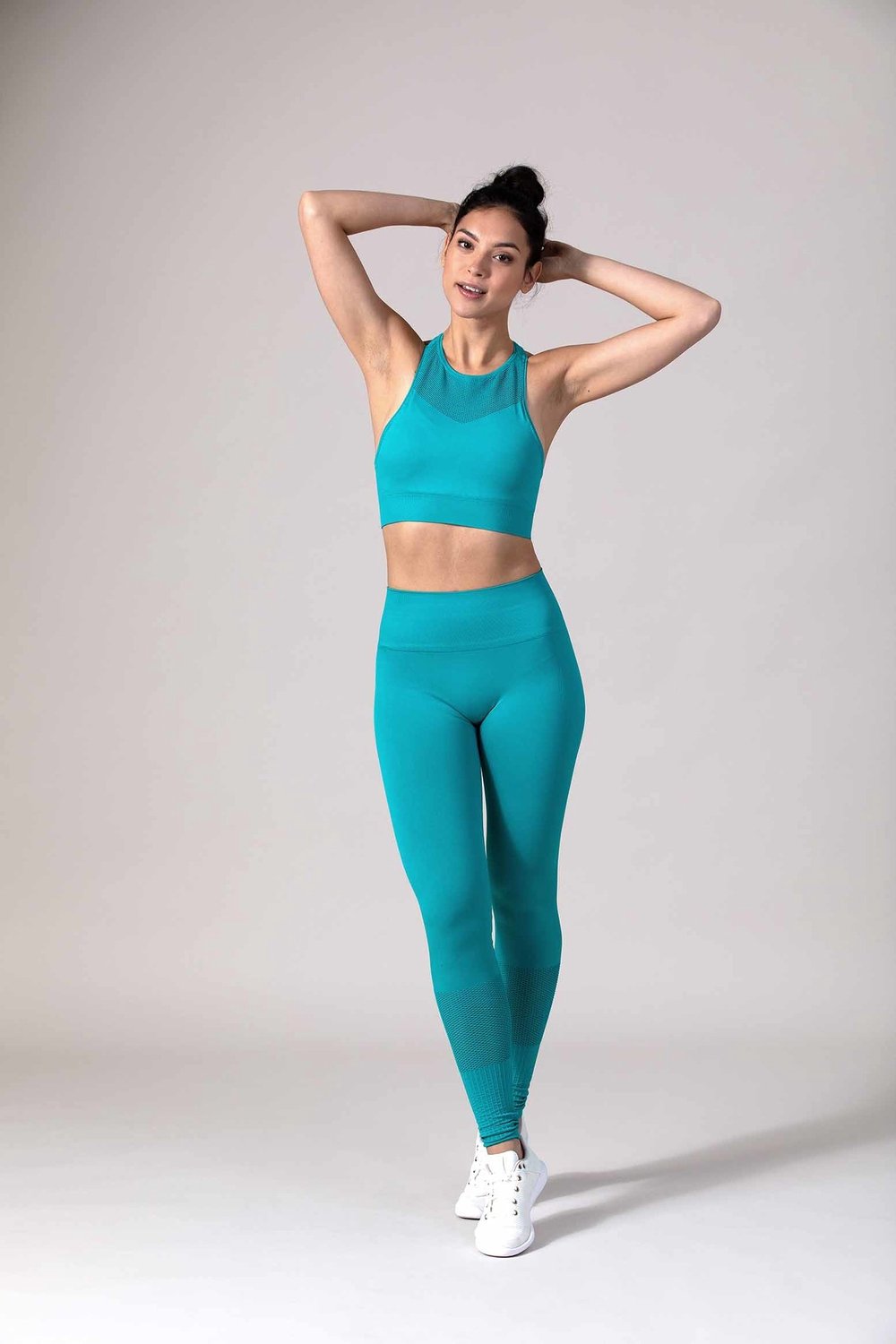 REVIVE Douro - Sport-bh Dames - Uitneembare Cups, Yoga - Peacock Blue - Maat M