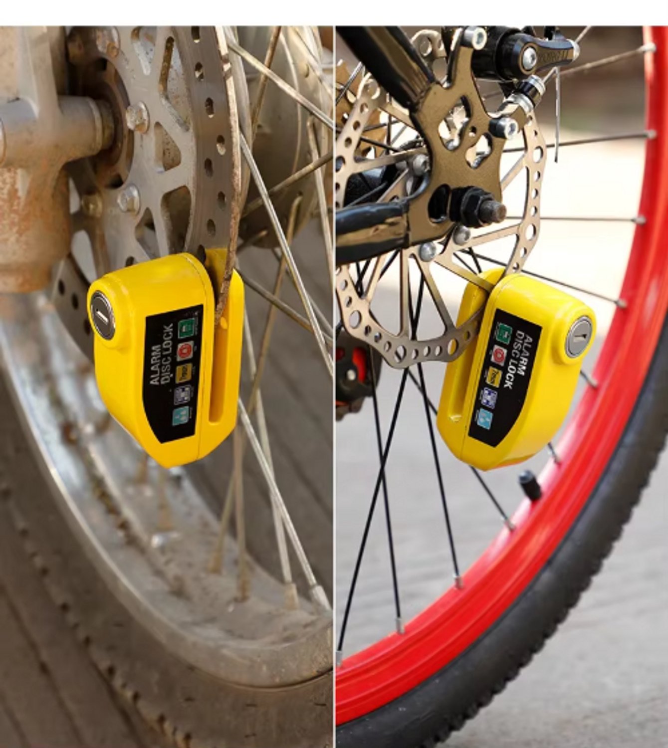 Rieba® Schijfremslot Alarm - Remschijfslot - Inclusief Reminderkabel - Fiets -Motor - Scooter - Remslot - Alarmslot Rem - Schijfrem Antidiefstalslot - Hoge Decibel - Rood – foto 8