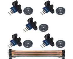 5-delige snelheidsmeetsensor IR-infrarood sleuven optische optocoupler-module Foto-onderbrekersensor voor motorsnelheidsdetectie of Arduino met encoders