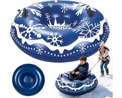 Opblaasbare Sneeuwglijder - Snow Tube - Sneeuwband PVC - 110x110cm - Draagvermogen 135 KG - Verstevigde Handgrepen - Scheurbestendig - Opblaasbare Sneeuw Slee - Voor Skigebieden & Besneeuwde Parken