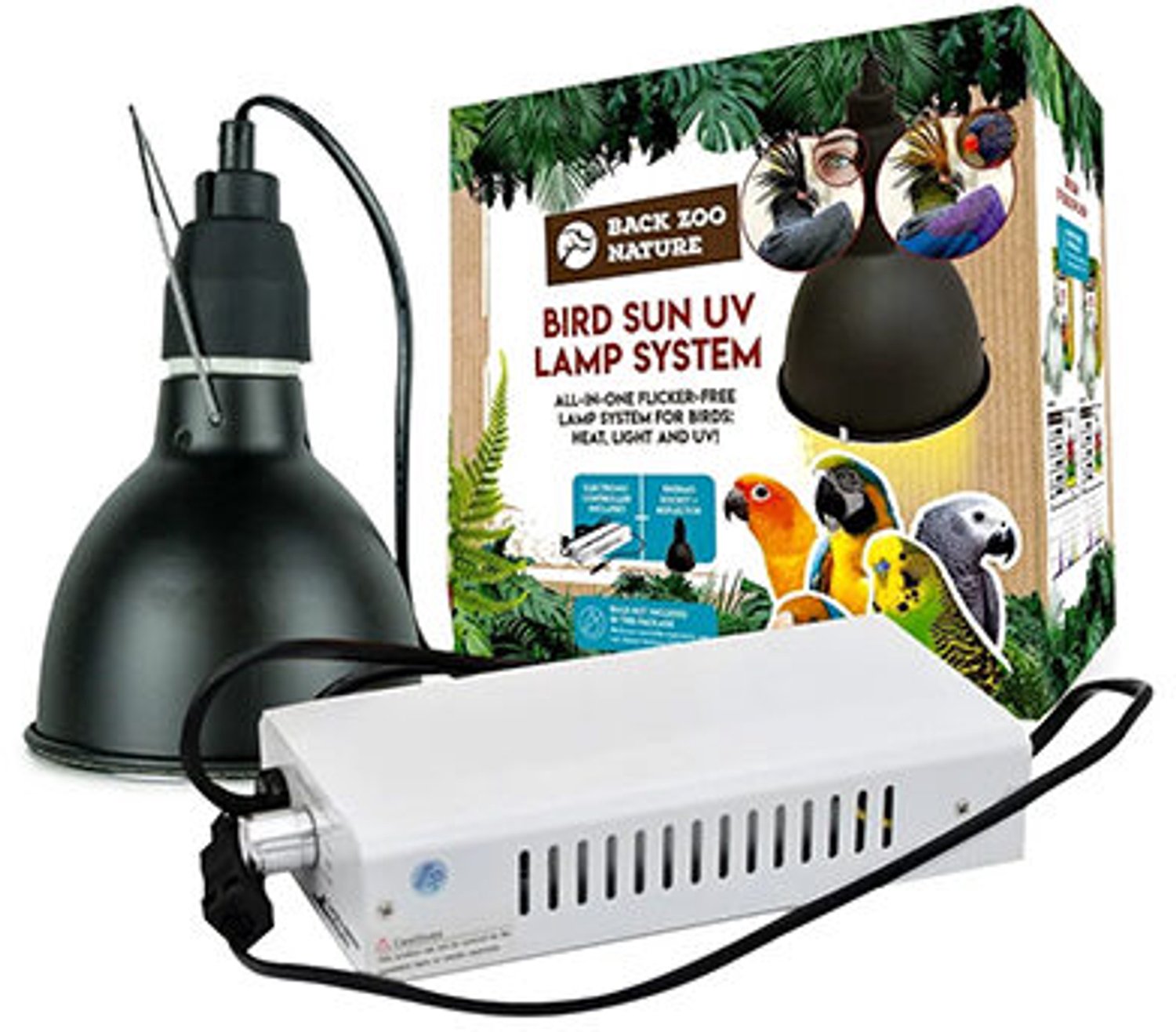 Back Zoo Nature Bird Sun UV-Set - System + Lamp 70W
