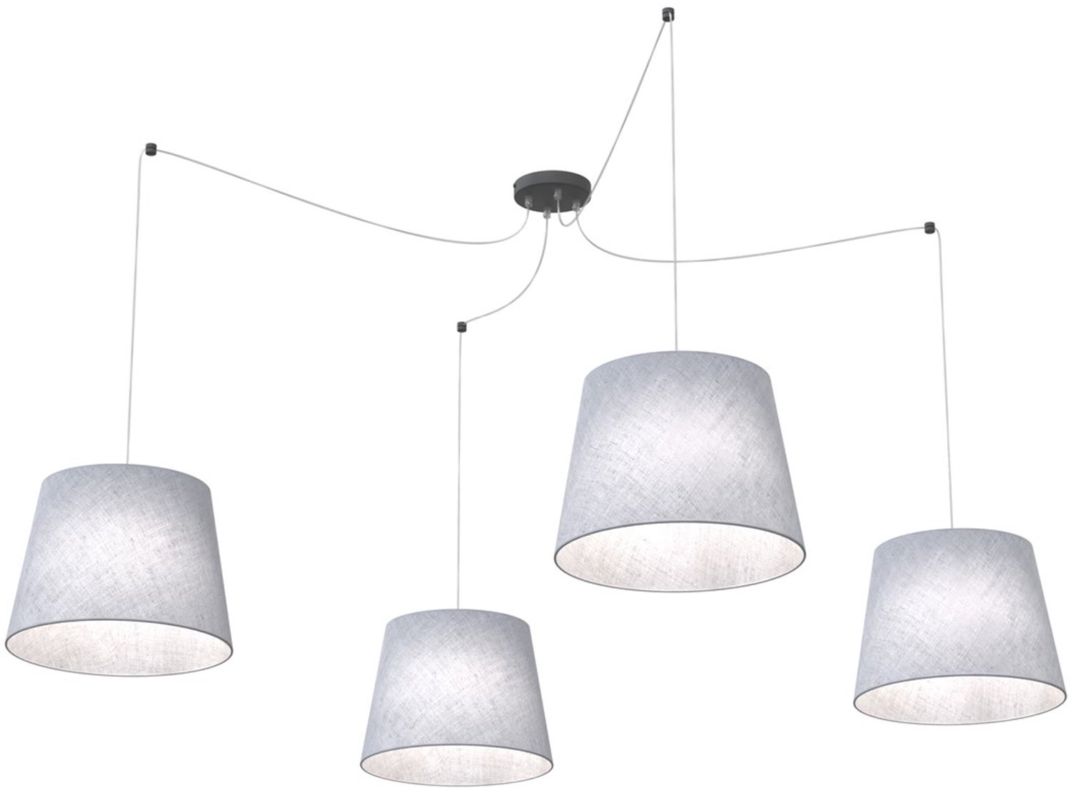 Emibig ASCOT 4 GRAY - Minimalistische hanglamp voor elke ruimte