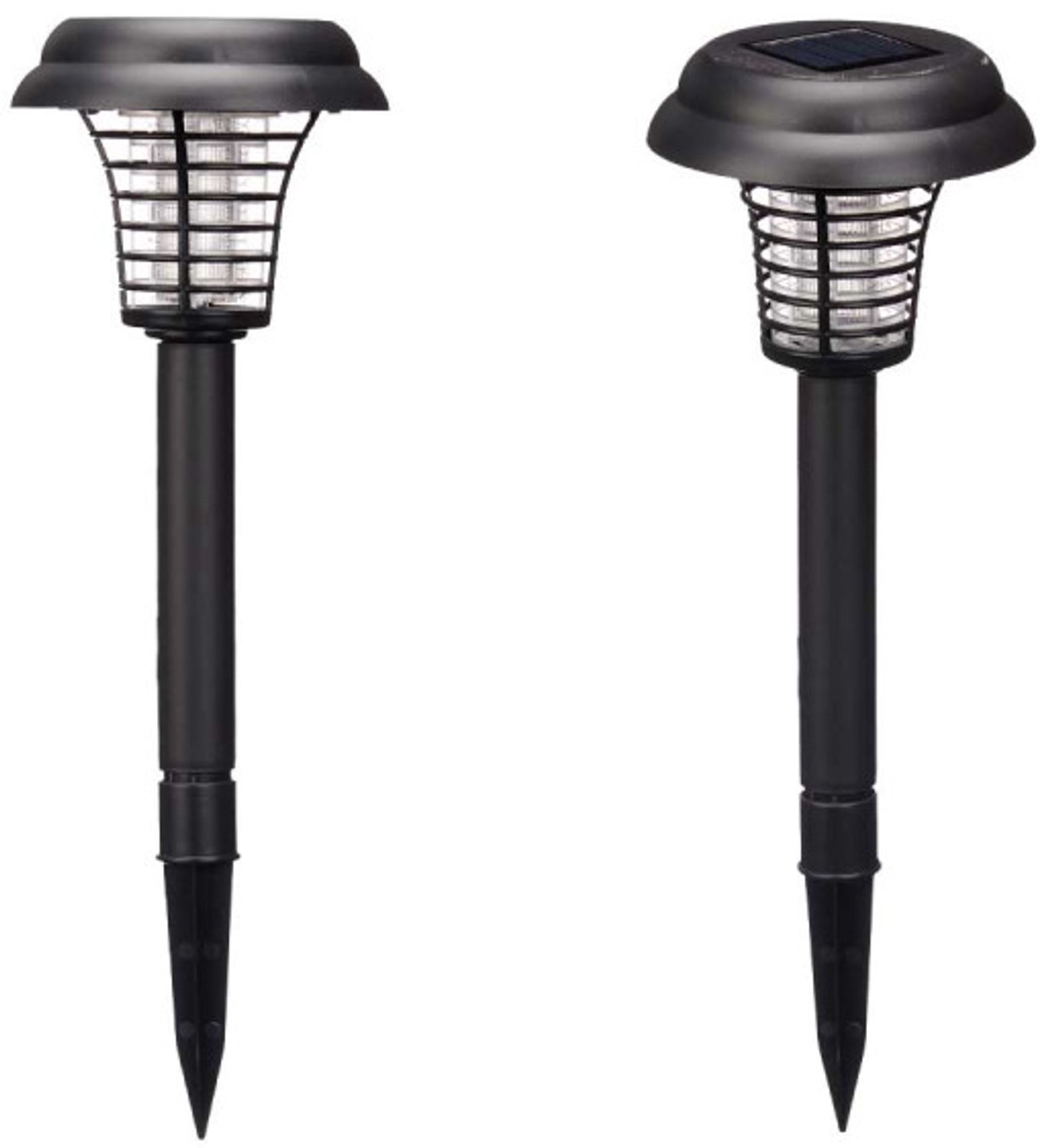IBERGARDEN - Muggenlamp en Vliegenlamp Buiten - Solar Insectenlamp met Grondpen - 46,5 cm - Inclusief Batterij - Zwart