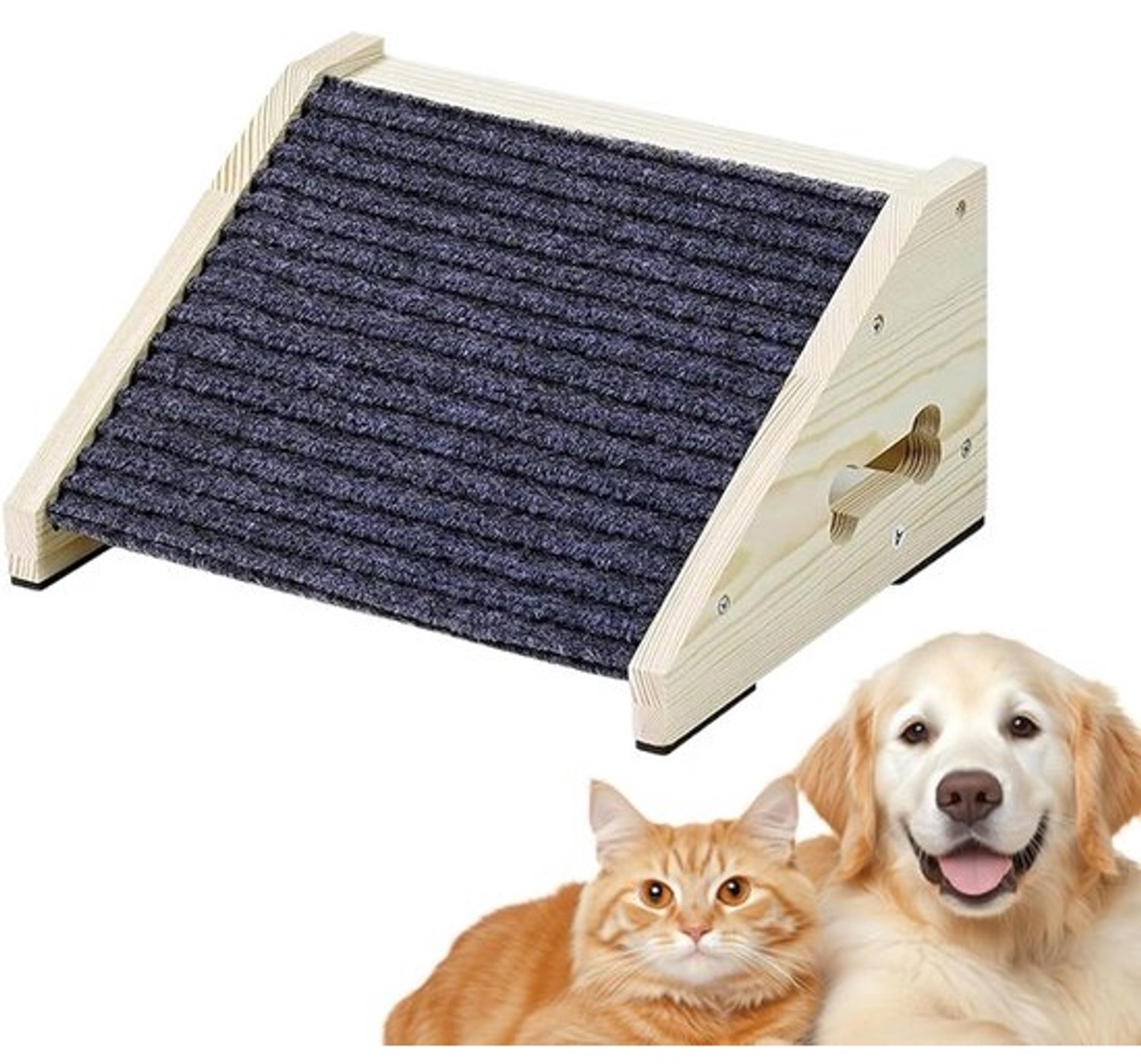 Loopplank voor huisdieren - Hondentrap - Veilige toegang - Ontwerp ter bescherming van gewrichten - Tot 80cm hoogte - Houtkleurig
