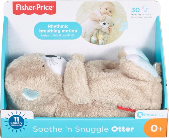 Fisher-Price Bedtijd Otter 30 cm - 0 tot 6 maanden - Knuffel met muziek — afbeelding 3