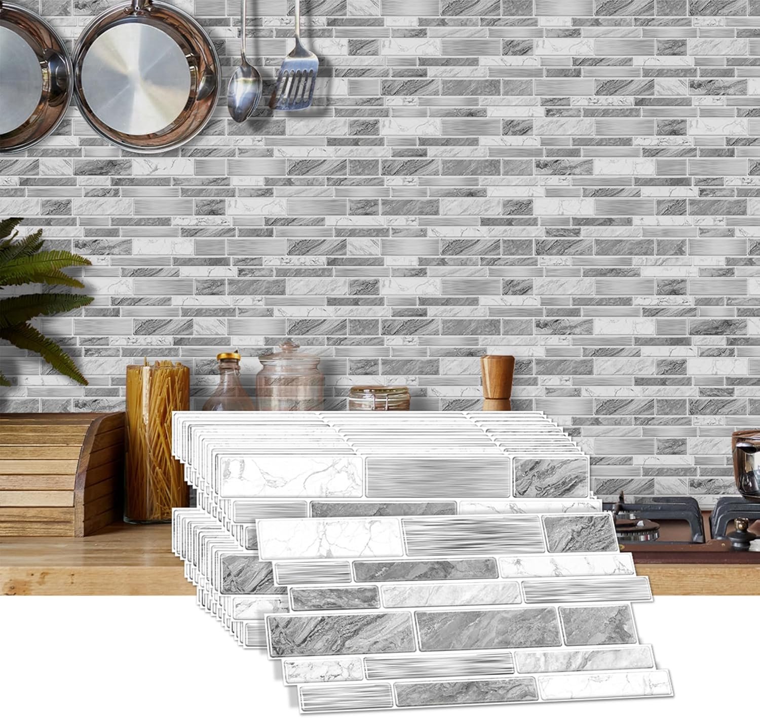 12 x 24,6 cm keukentegelstickers zelfklevend hittebestendig waterdicht vinyl badkamerdecoratie voor badkamer - Luxento