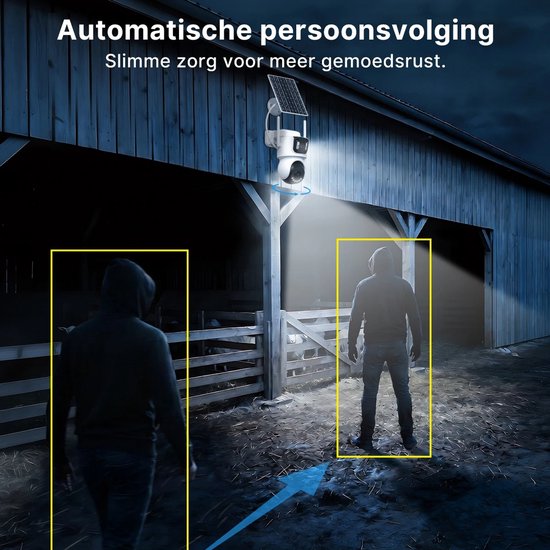 Tremeo Beveiligingscamera Draadloos Buiten - 2 Lenzen - Met Zonnepaneel - 4G Simkaart - Bewegingsdetectie - 128GB Geheugenkaart - — afbeelding 3