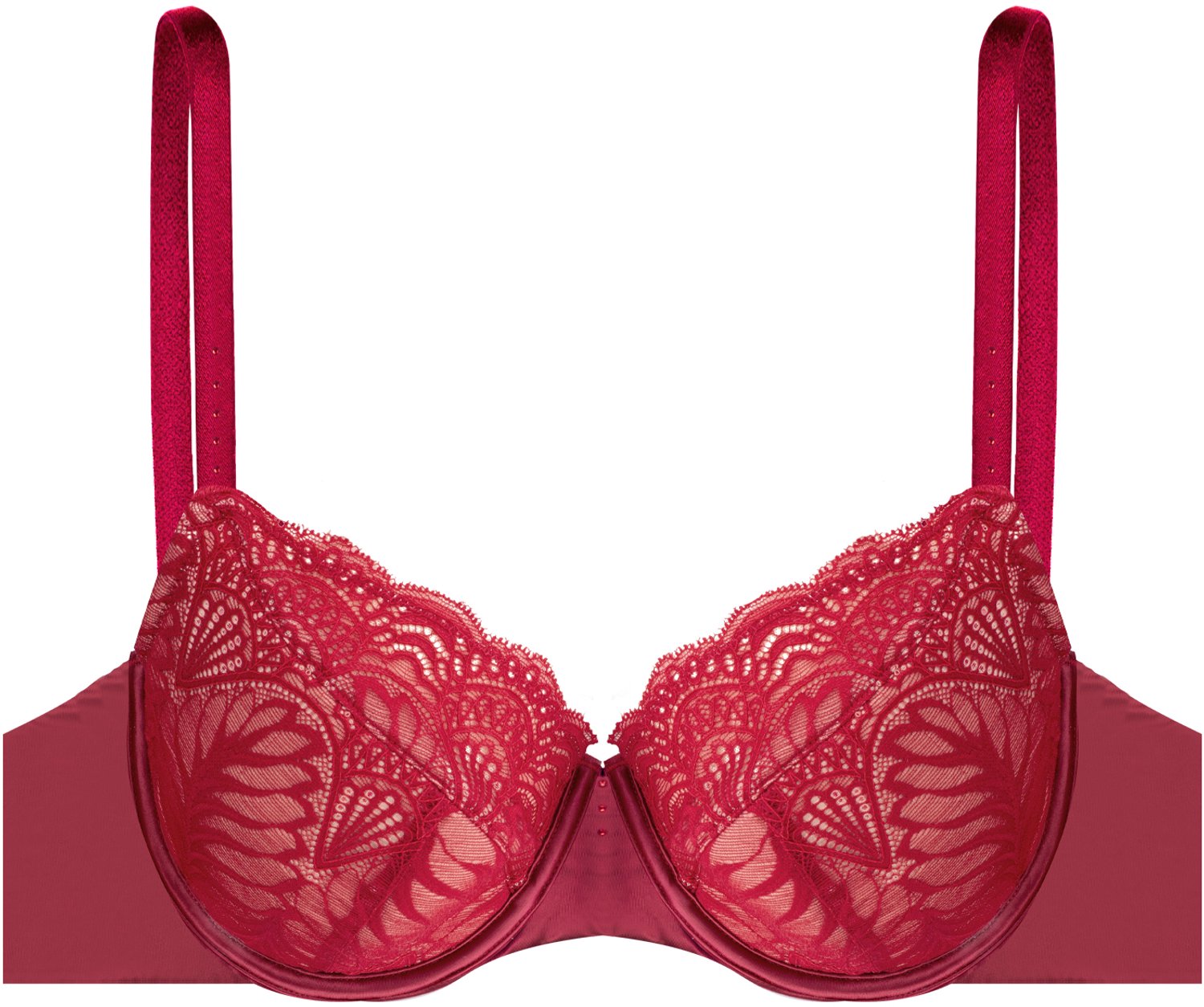 ESOTIQ Isabelle - Halfvoorgevormde beha - Rood - Kant