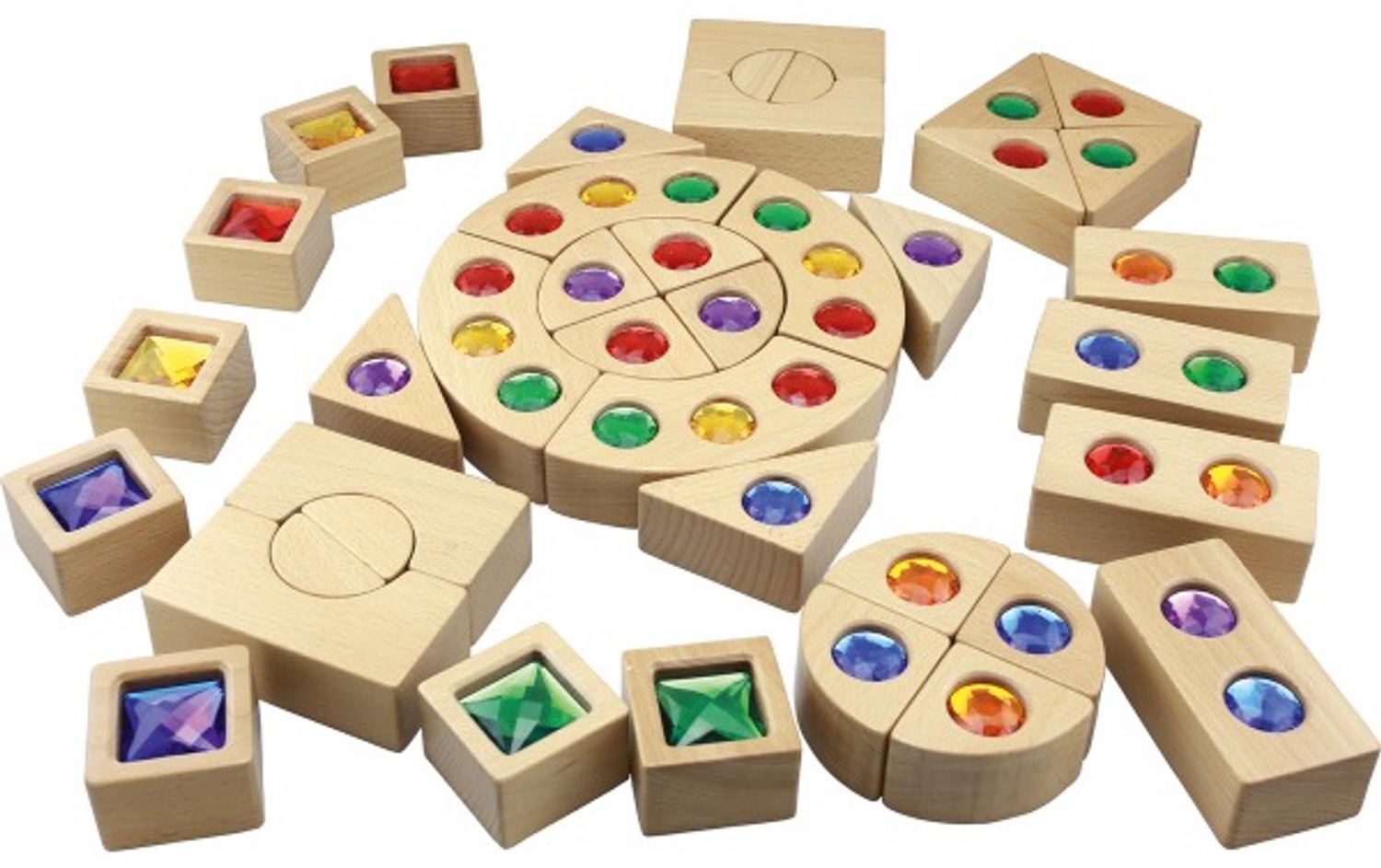Eduplay bouwstenen set - Gemstone Blocks 40 stuks kleurrijk speelgoed.