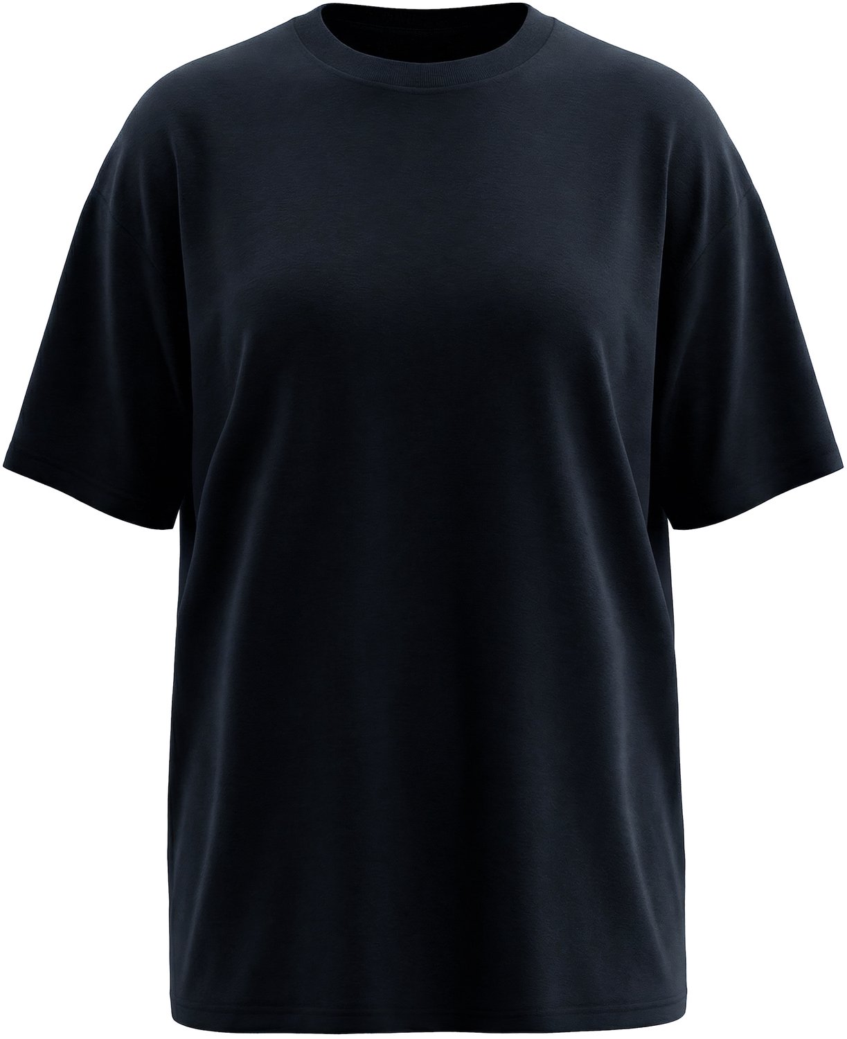 Studio Untold - Dames - T-shirt oversized fotoprint met statement - Zwart - Maat 42+