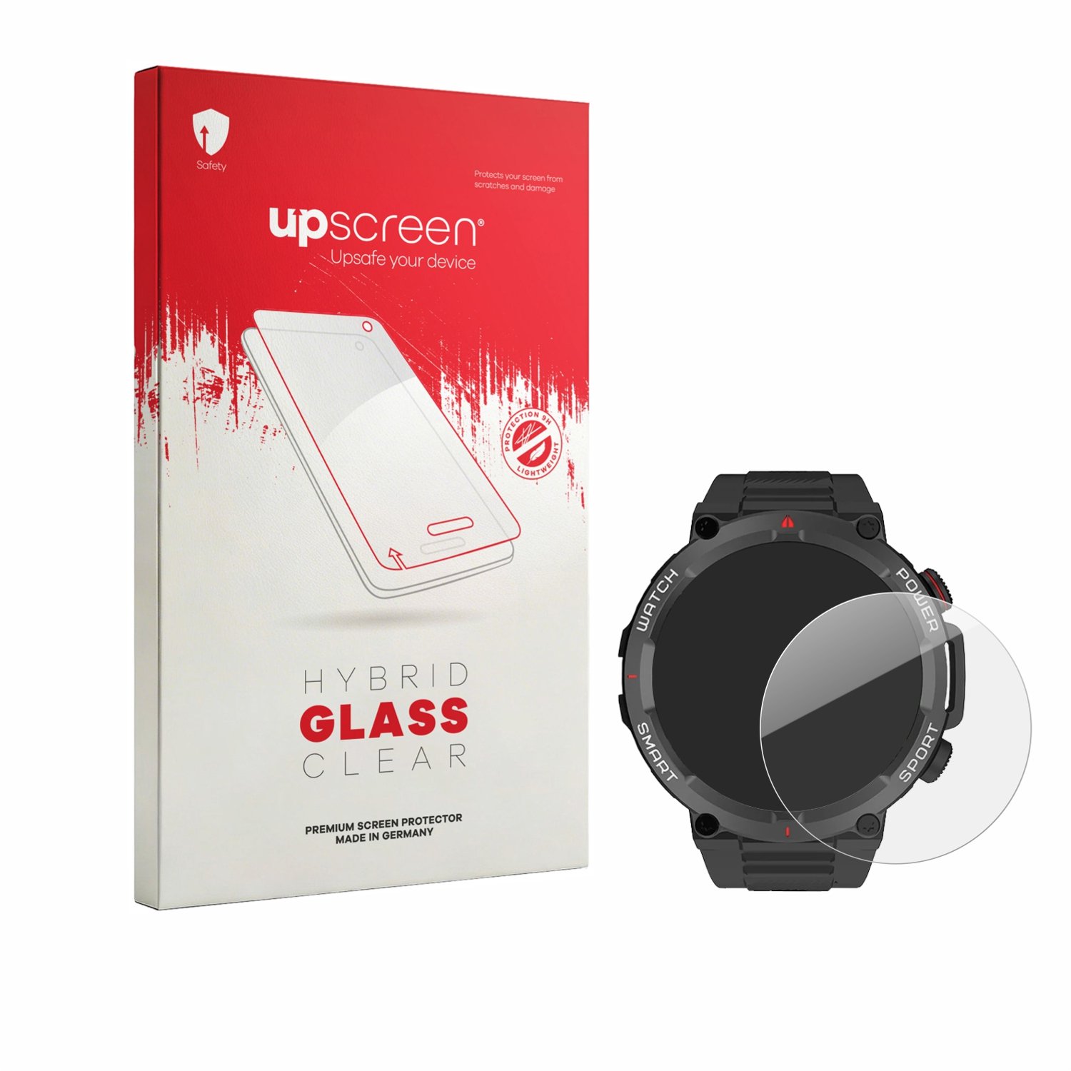 upscreen - Screenprotector voor Neow W-Watch 1.39" - Folie Beschermfolie Beschermglas transparant