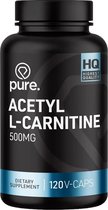 Pure. Acetyl L-Carnitine - 500mg - 120 vegan capsules- aminozuur - L-Carnitine