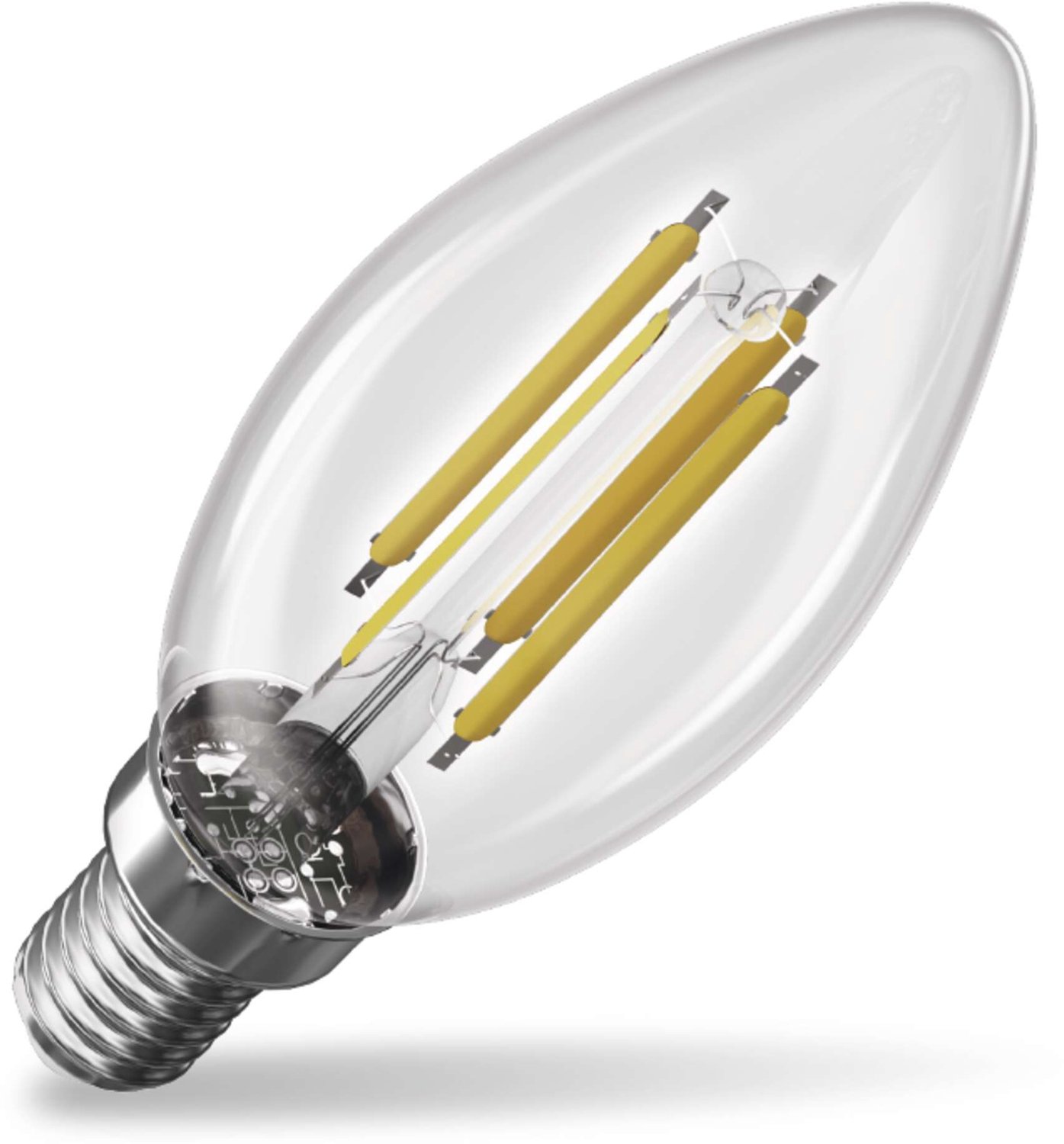 EMOS LED-lamp Filament kaarsvormig A CLASS / E14 / 3,8 W (60 W) / 806 lm / warm wit, ZF3A42