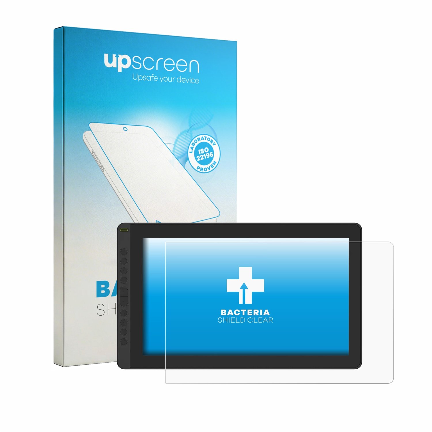 upscreen - Screenprotector voor Huion Kamvas 16 2021 - Folie Beschermfolie transparant antibacterieel