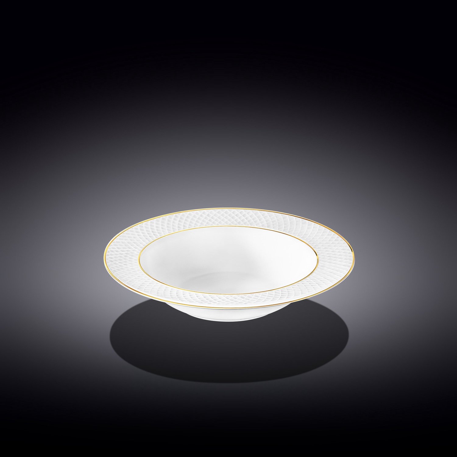 Wilmax Dieper Bord 22,5 cm Wit Porselein Gouden Rand