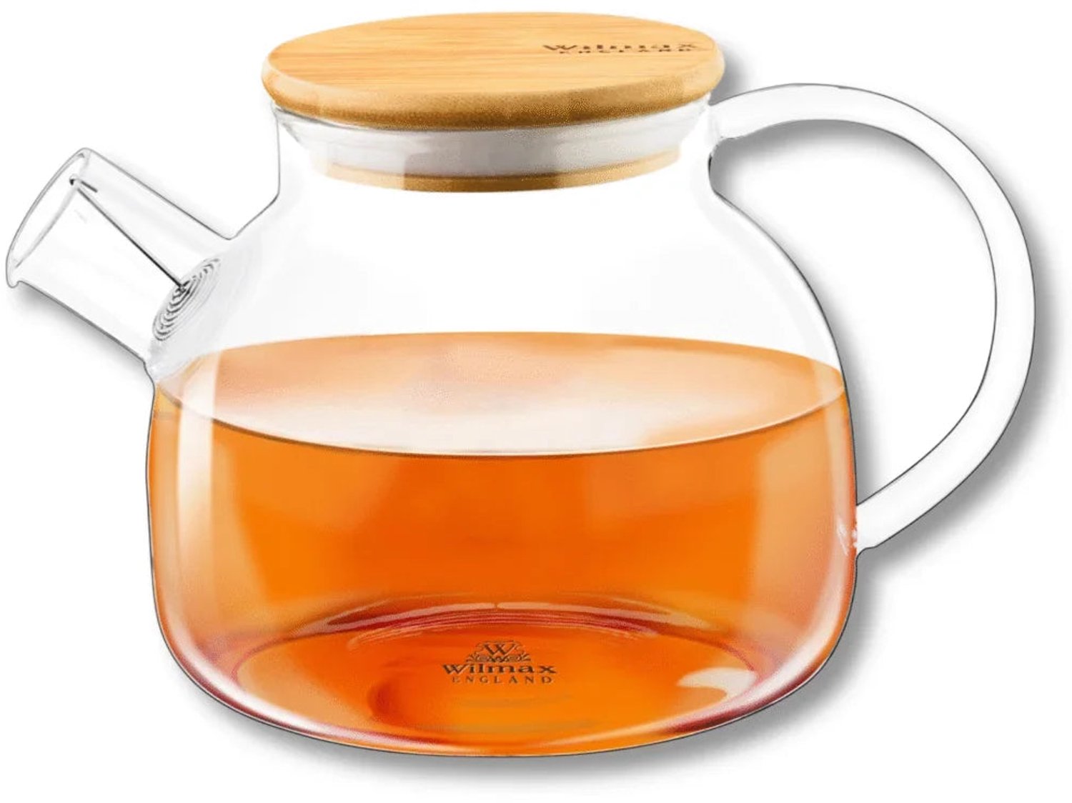 Wilmax England Theepot 950ml Thermoglas Veervilter Bamboe