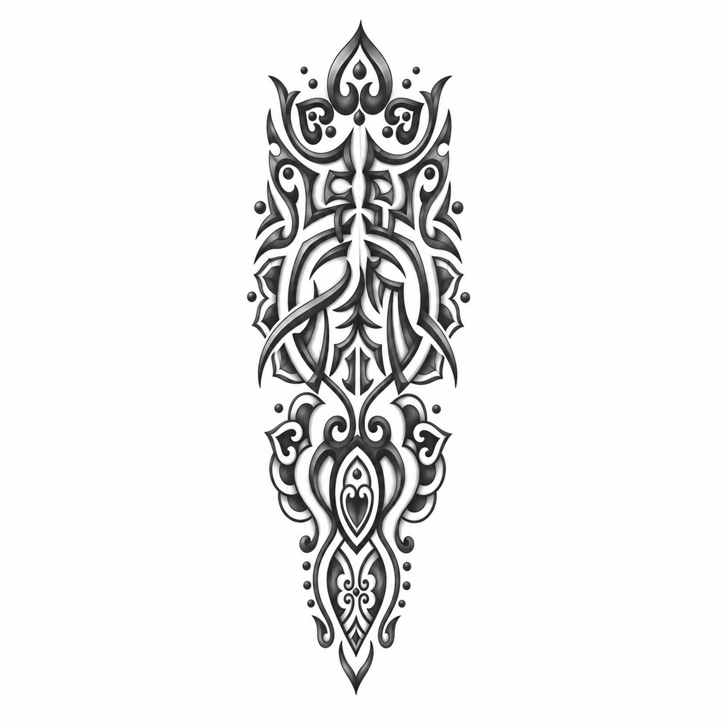 INKC - Tijdelijke Tattoo - Tribale Ornament Sleeve - Nep Tattoo - Plak Tattoos - Blijft tot 2 weken - 16 x 47cm
