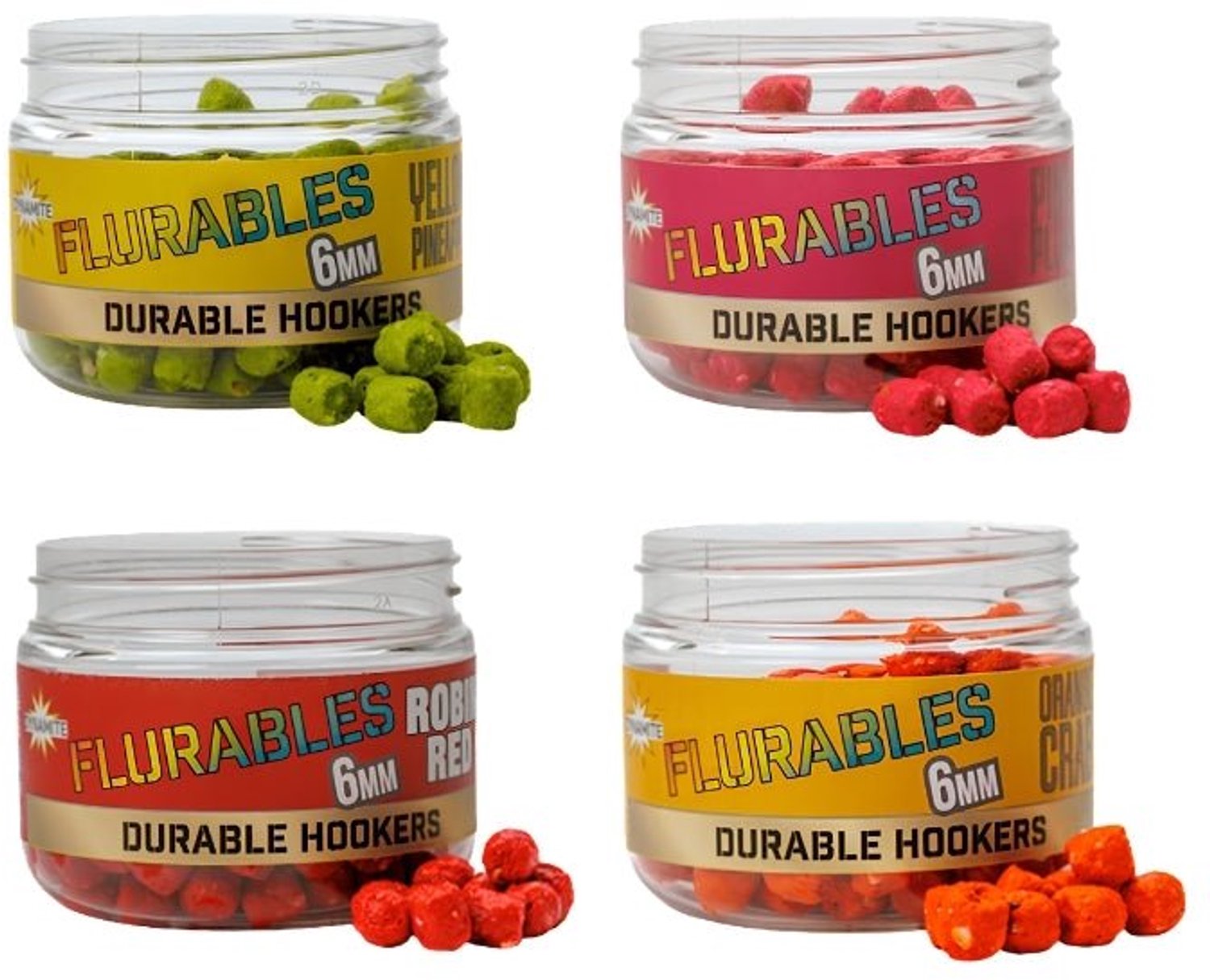 Dynamite Baits Flurable Durable Hookers 8mm Pineapple (fluro Yellow)