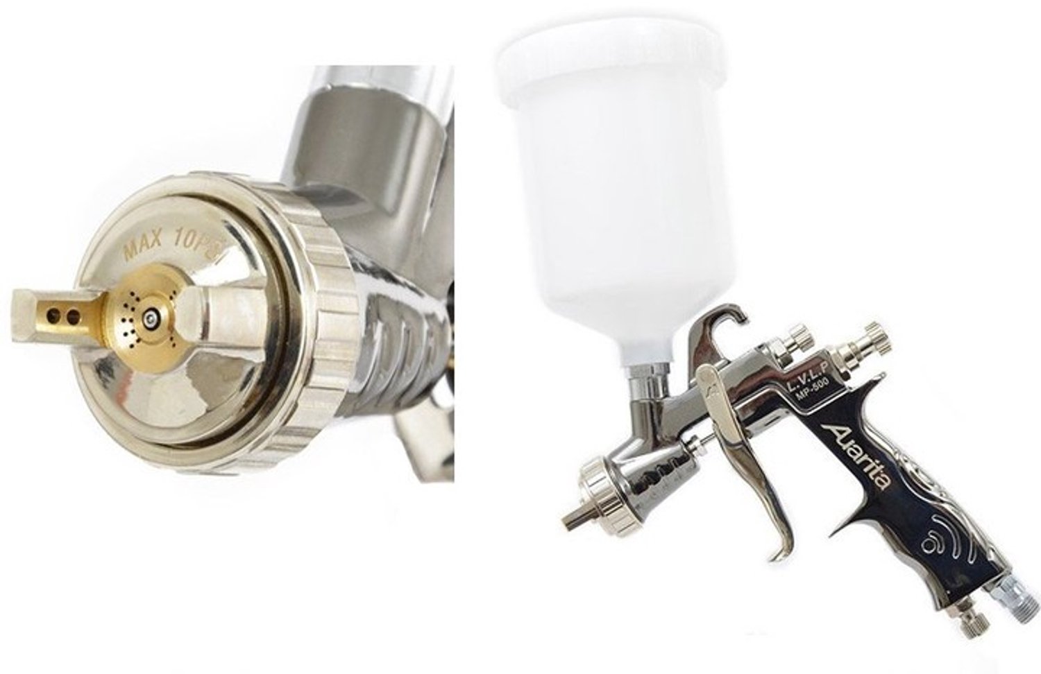 Auarita MP-500 Lakspuit met 1.7mm spuitmond - LVLP Technologie