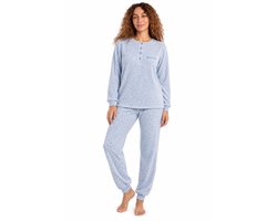 Cocodream- Badstof Dames Pyjama - Winter - Blue Stars - Maat XXL