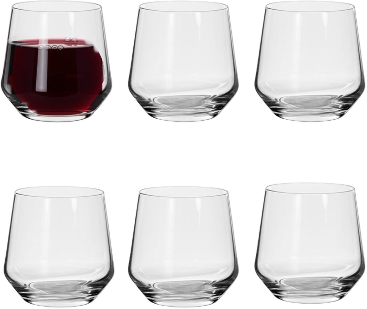 Alessandro Drinkglazen / waterglazen King - 6x stuks - glas - 370 ml - 9 x 9 cm