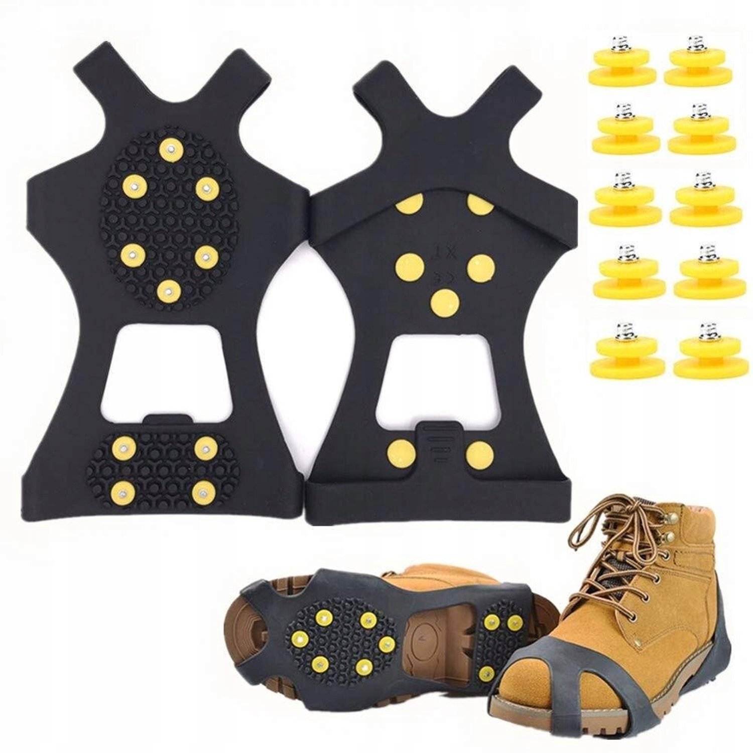 Antislip Schoenhoezen met 10 Spikes – Winter Grip