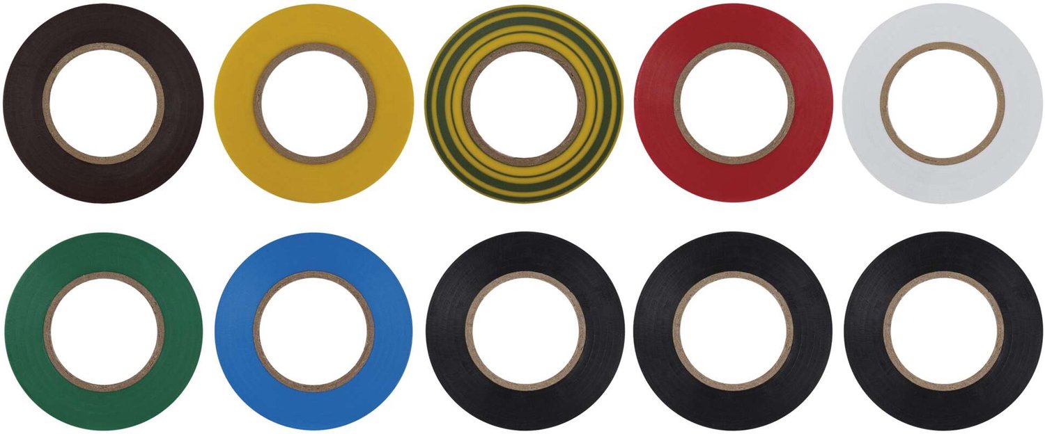 EMOS PVC-isolatietape 19 mm / 20 m, gemengde kleuren, 10 stuks, F61999