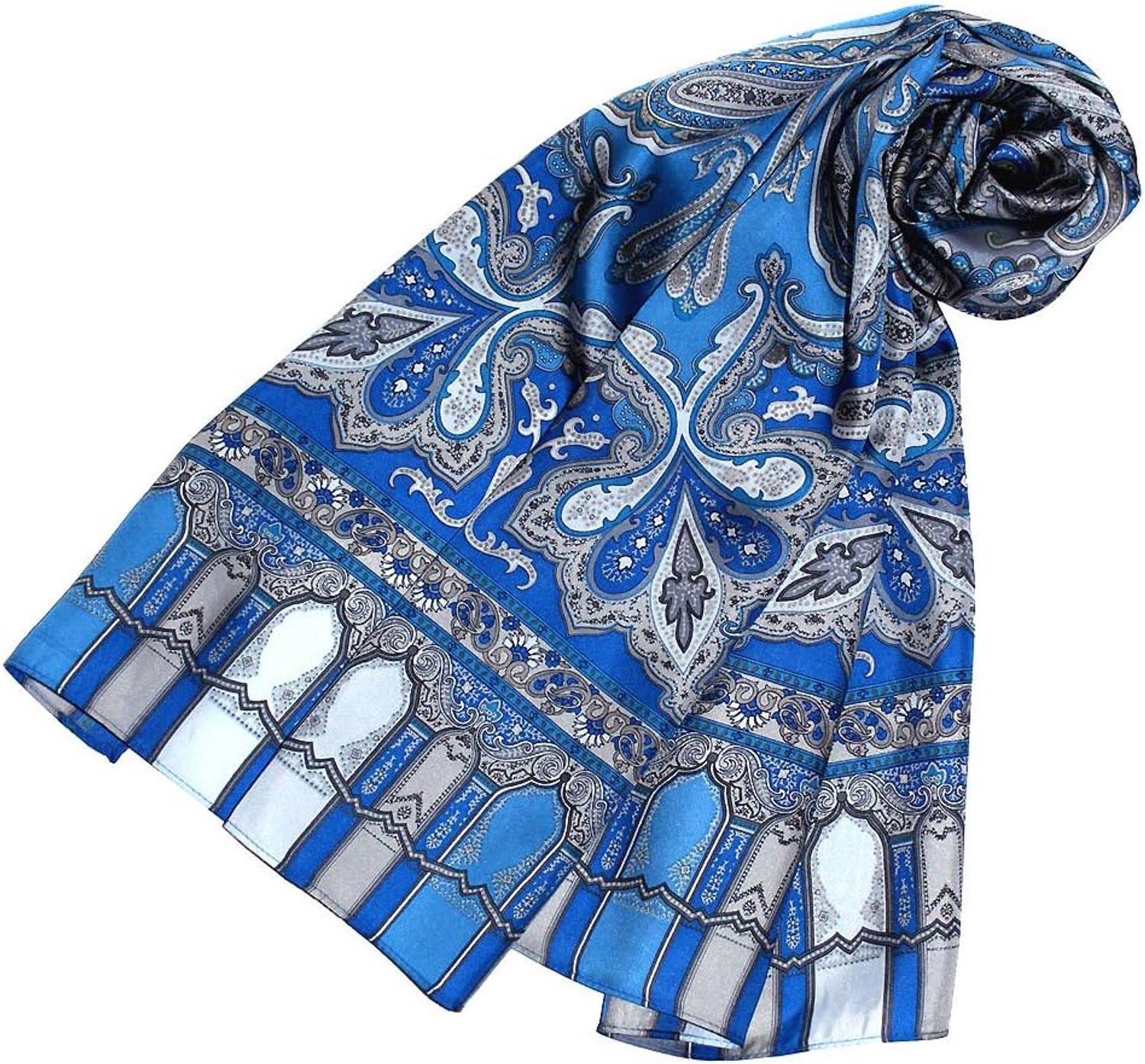 Lorenzo Cana Dames Zijden Sjaal Paisley Patroon 100% Zijde 50x165cm