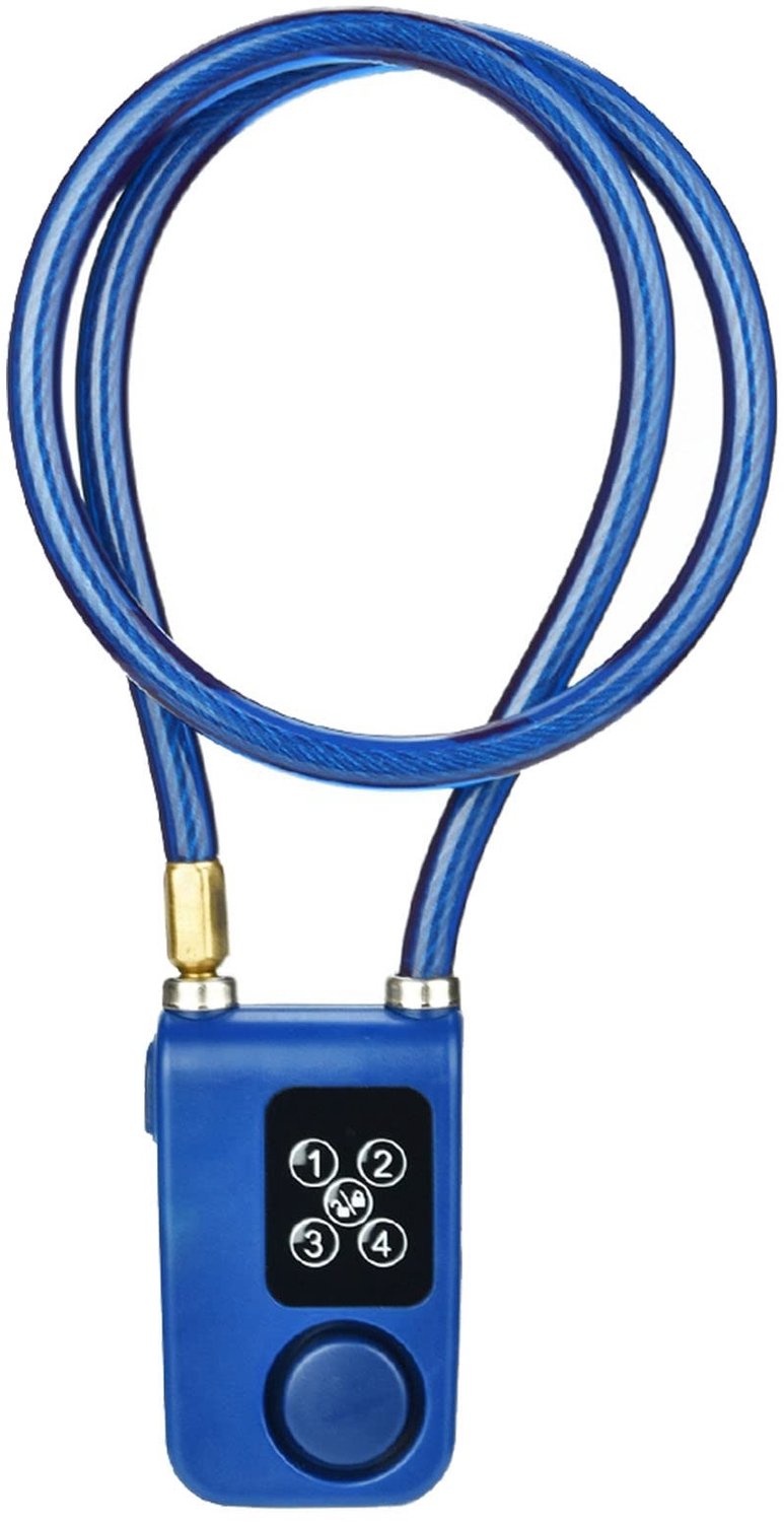 Famanu – Slim Alarm Fietslot met Ketting 80cm, Blauw