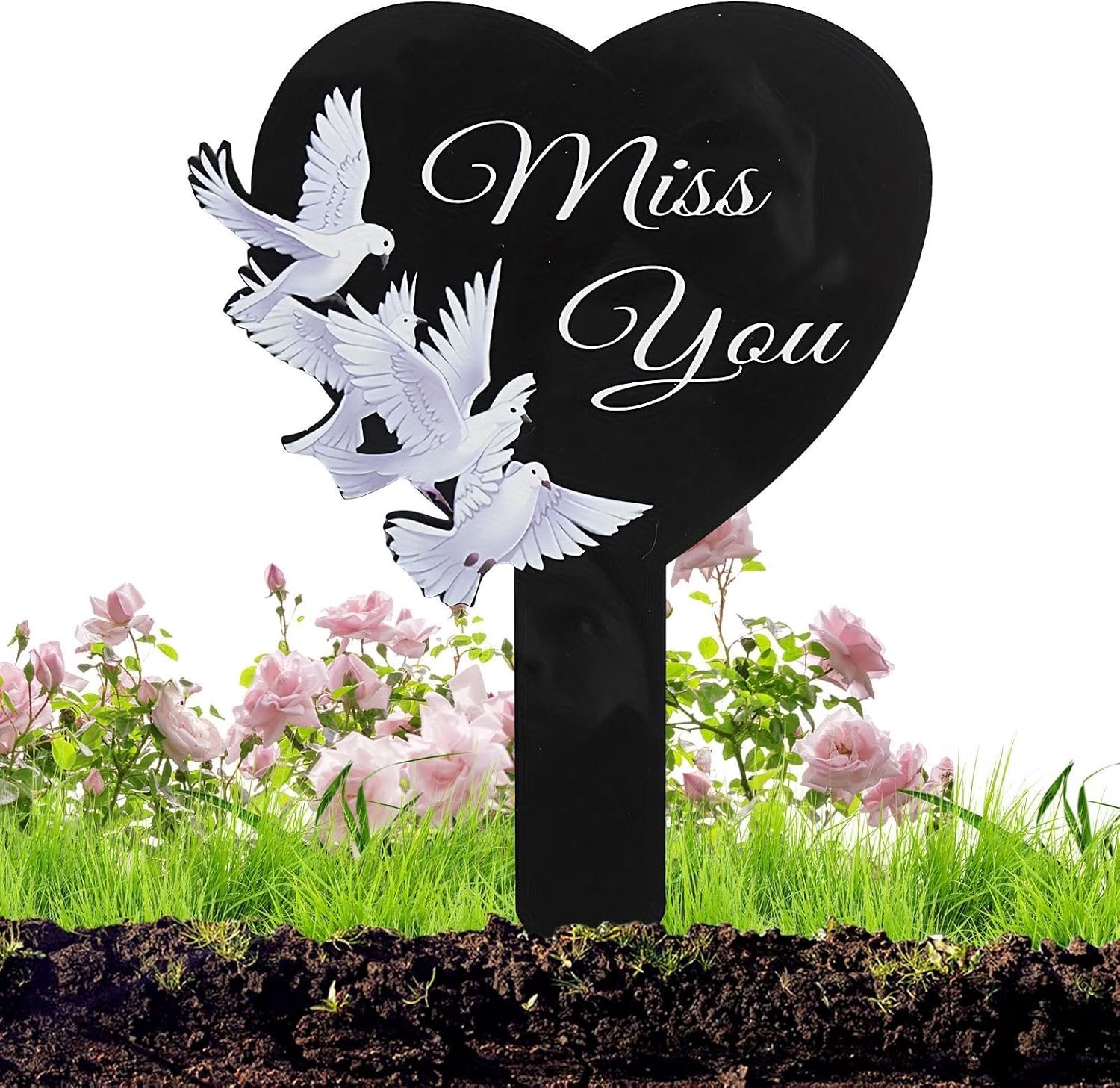 Decoraties, grafdecoraties Memorials 2D acryl paal voor begraafplaats