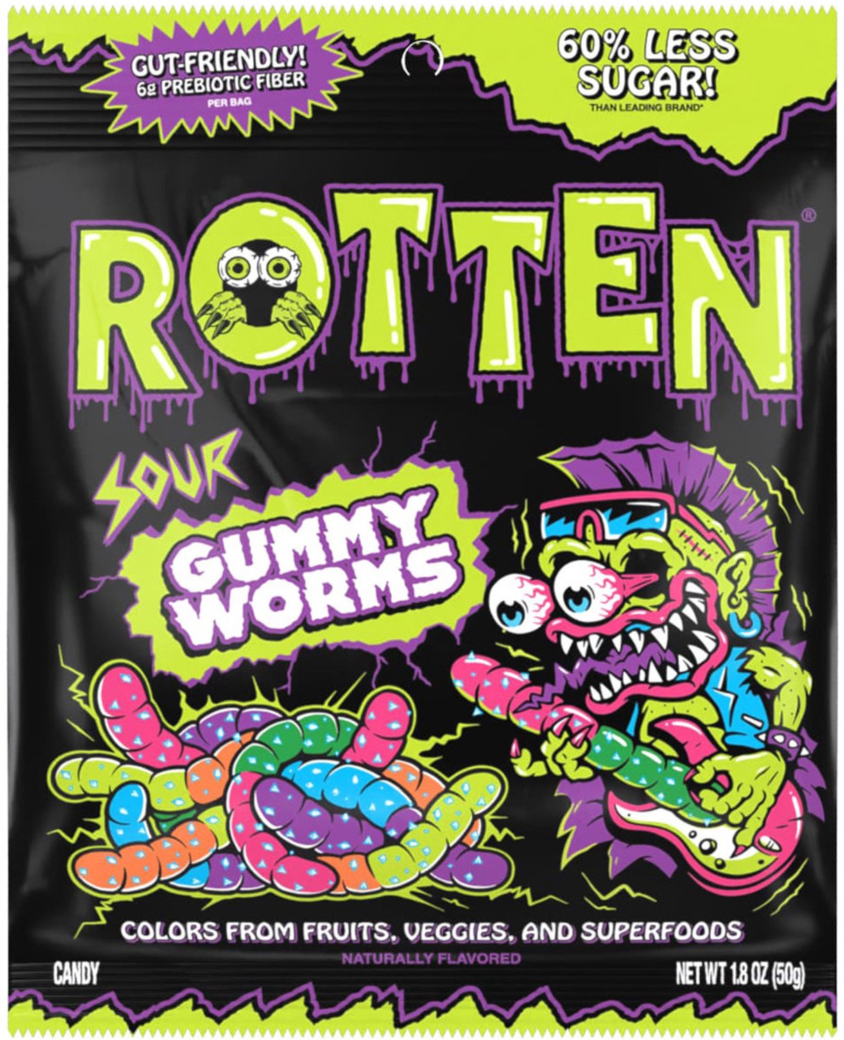 Rotten Gummy Worms Sour (8 x 50g)