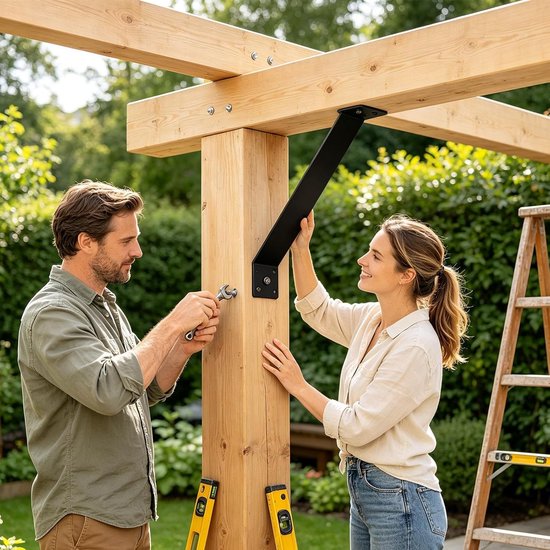 Hoekverbinders voor houten frame, 4 stuks, boekenkast — afbeelding 3