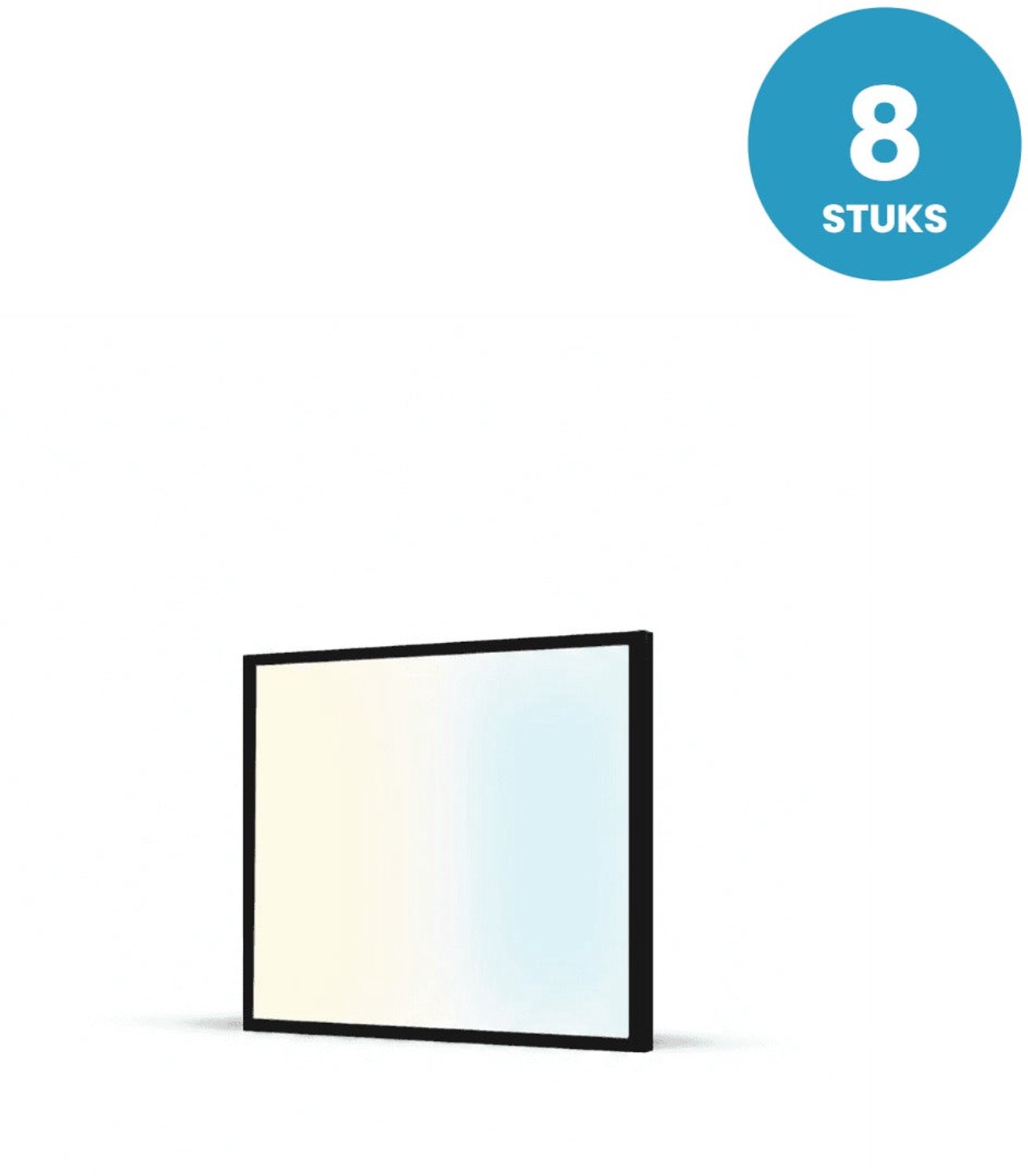 LED Paneel 600x600 28W - 3640-3920 Lumen - 3CCT schakelbaar warmwit-koelwit-daglichtwit - UGR<19 Back-lit zwart - doos 8 stuks - 5 jaar garantie