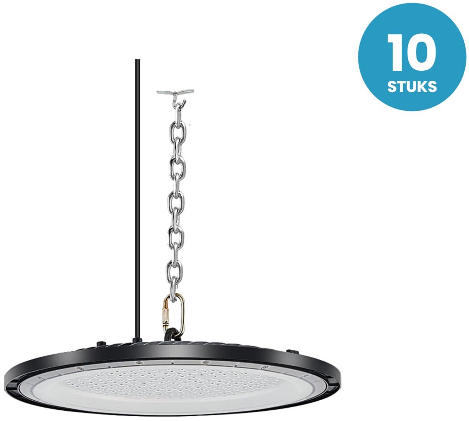 UFO LED High Bay lamp 200W - 24000 Lumen - koelwit 4000K - 10 stuks - 3 jaar garantie