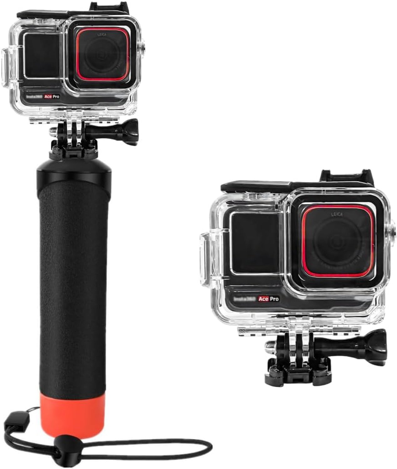 Case&floating handgreep, compatibel met Insta360 Ace Pro, bescherming onderwater, duikbehuizing, shell met houder, accessoires voor Insta360 Ace Pro