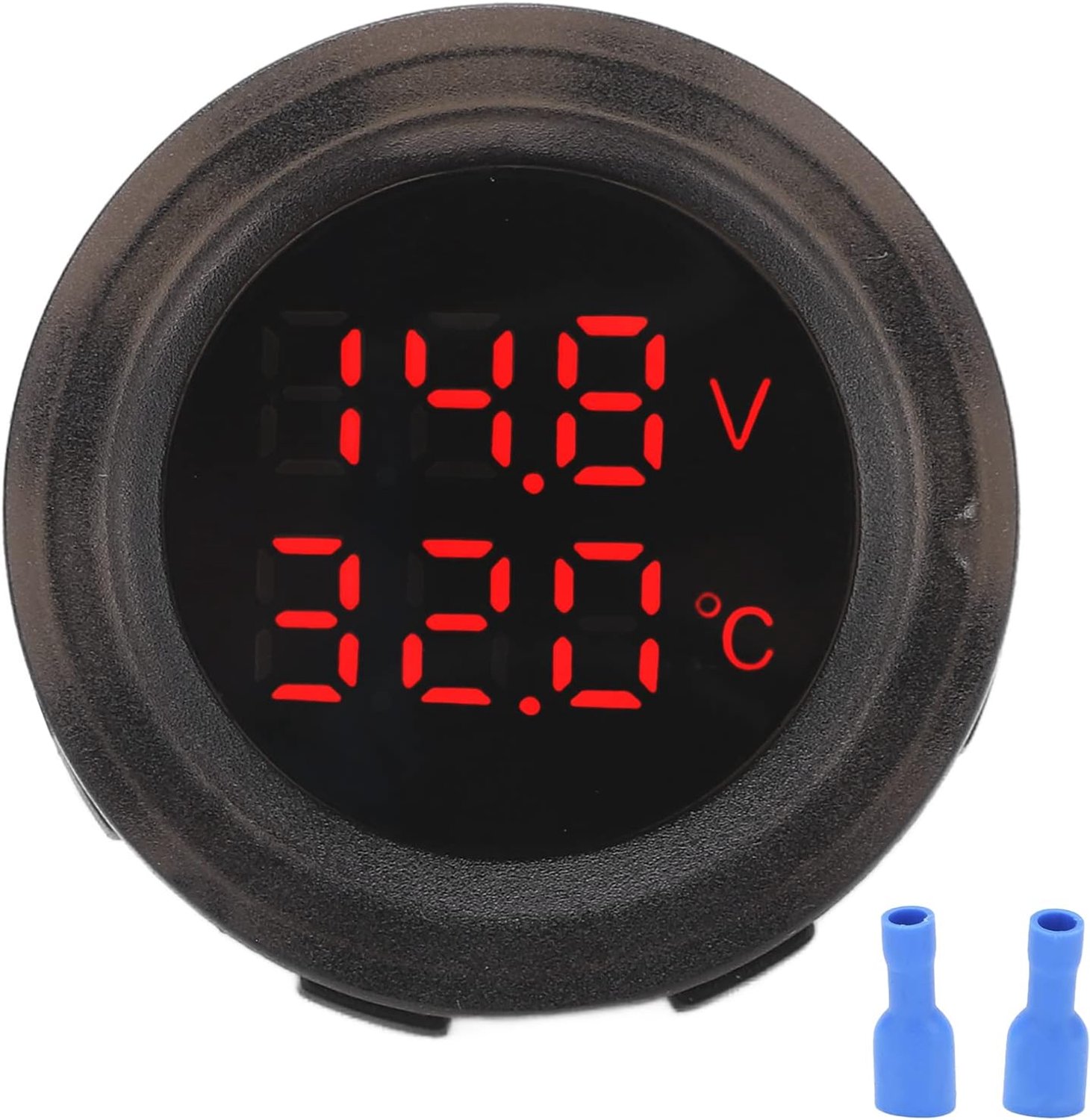 12V-24V Dual-display Autotemperatuurthermometer, Waterdichte Digitale Auto-voltmeter, Batterijlader en Promoter