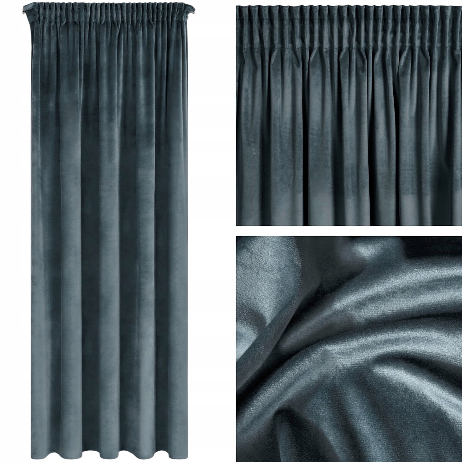 Nadine Velours Gordijn 140x270cm Zee Blauw - Verduisterend & Stijlvol