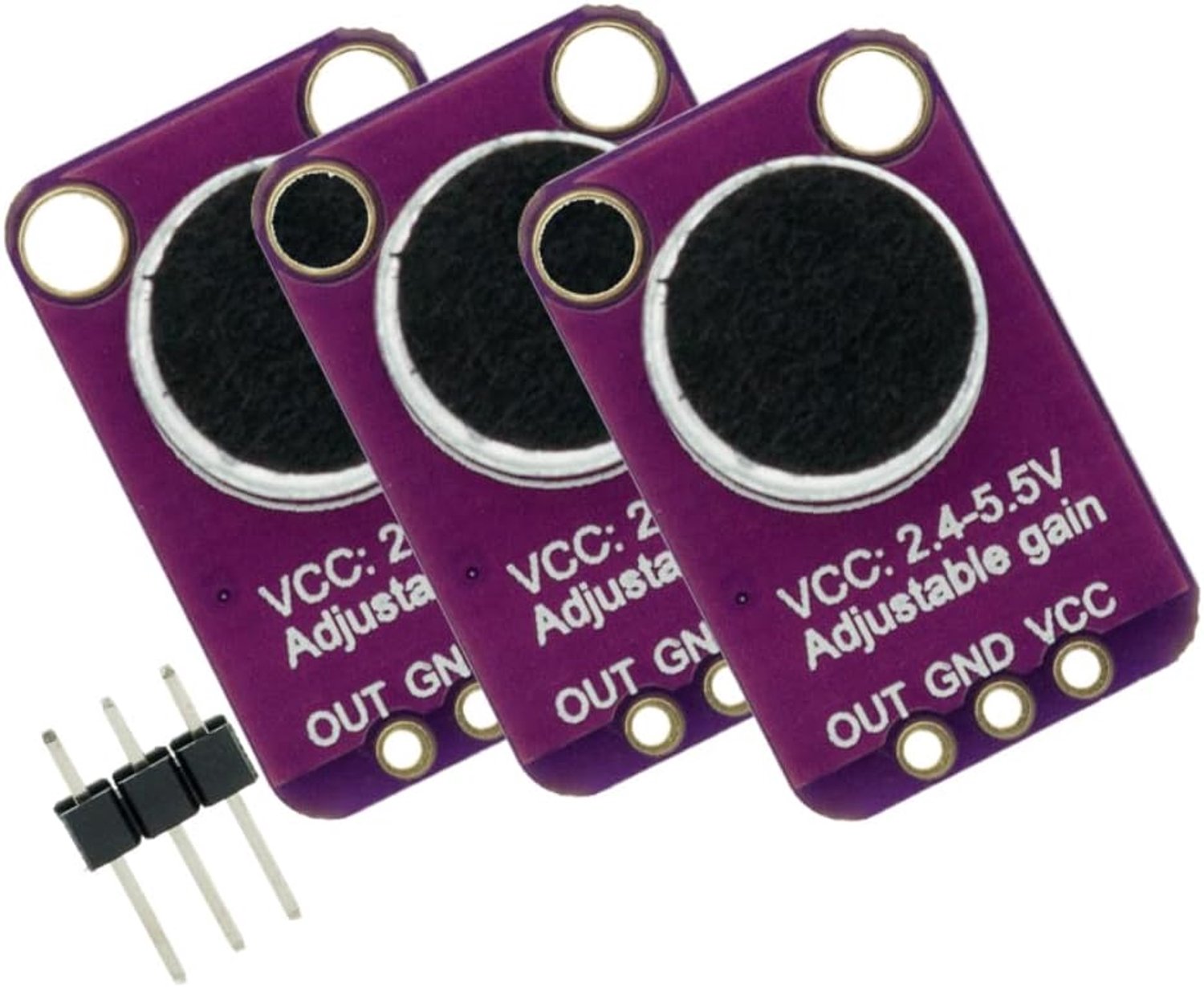 3 stks Electret Microfoon Versterker MAX4466 Module Verstelbare Gain Blue Breakout Board voor Arduino