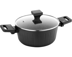 Florina Verio Aluminium Pan 20cm 2.2L Zwart Anti-aanbak Inductie