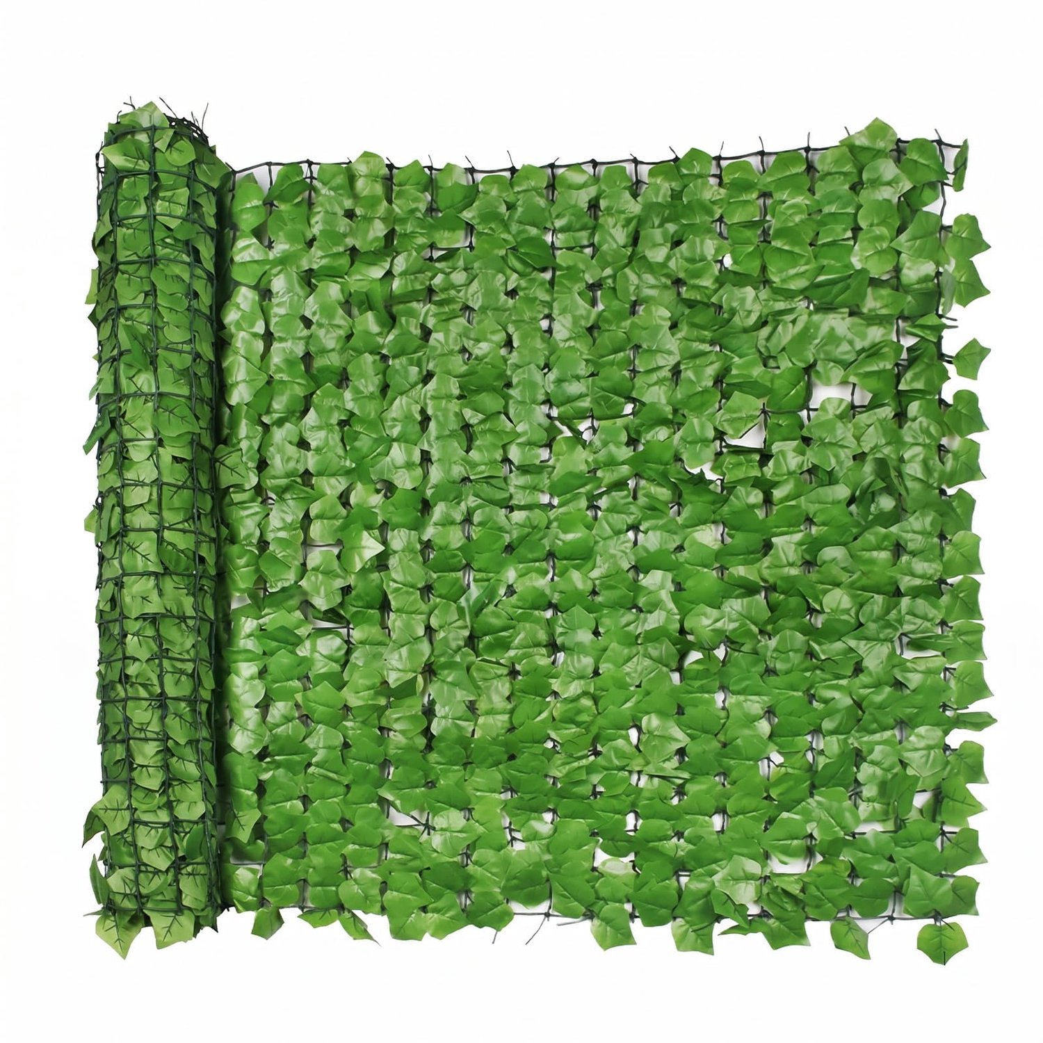 Kunsthaag Klimop Privacyscherm 100x250 cm - UV-Bestendig & Weerbestendig - Dichte Zichtbescherming - Wanddecoratie Rol Lichtgroen