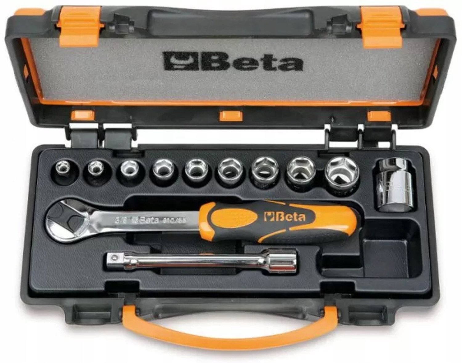 Beta 910A/C10 Doppenset 6-19mm, 12 Delen, Metalen Koffer