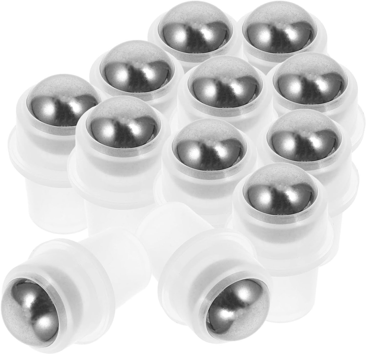 20 Stuks Roestvrijstalen Rollerball Tops Voor Essentiële Olieflesjes Schroefdraad Lekvrije Vervangingsdop Voor Aromatherapie Parfum Spa Gebruik