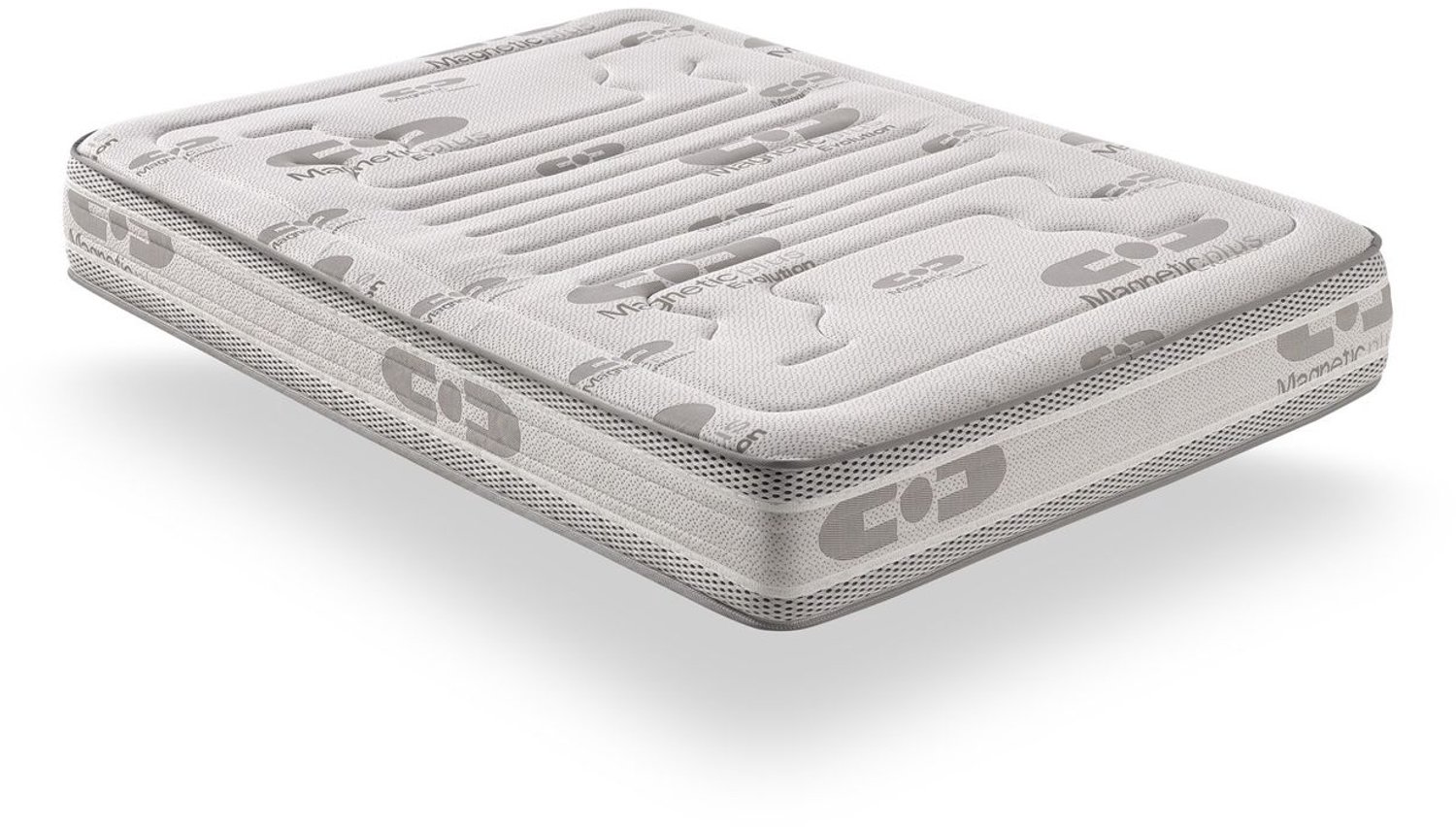 Matris Visco-elastische Matras Magnetic Evolution 90x180 Hoogte 27 cm +/-2. Matris Wit