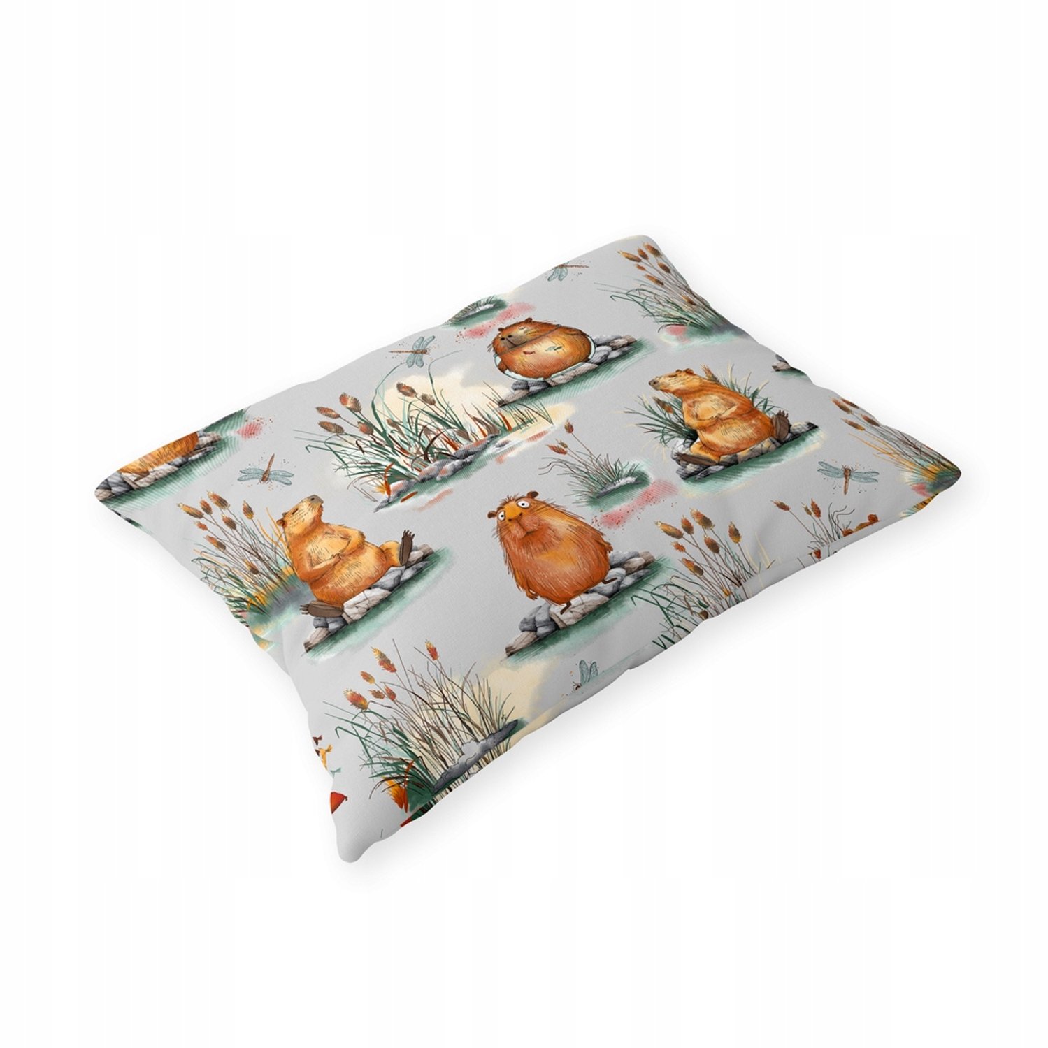 Katoenen Kussensloop 50x60cm - Capibara Grijs - OEKO-TEX Gecertificeerd