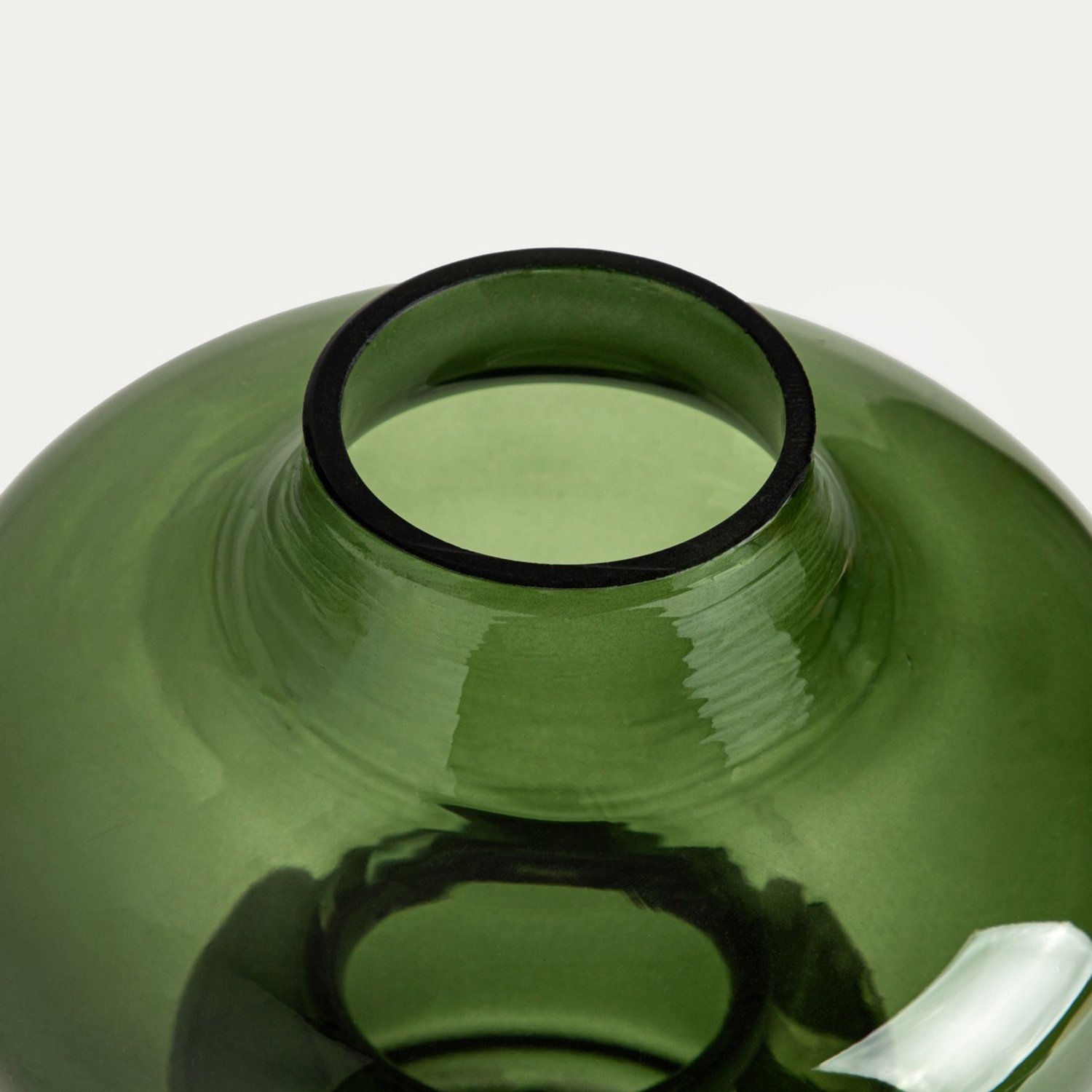 Homla Vaas | LUNNEL | groen glas | 19x21 cm | 785849 Olijfgroen